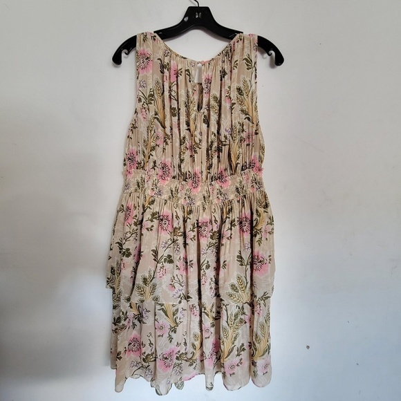 Anthro Plenty by Tracy Reese Floral Terraced Garden Pleated Layered Dress Medium - Picture 4 of 16